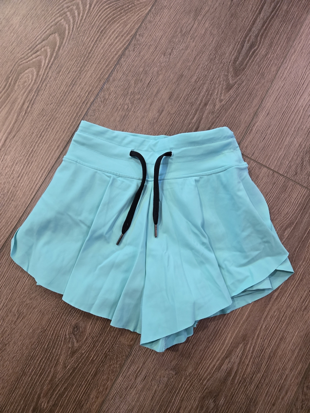 Kid’s Aqua Athletic Skort with Drawstring Waist